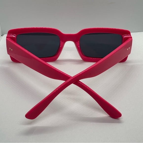 Retro Hot Pink Square Sunglasses - Y2K Style, UV400 Protection - New main image 9